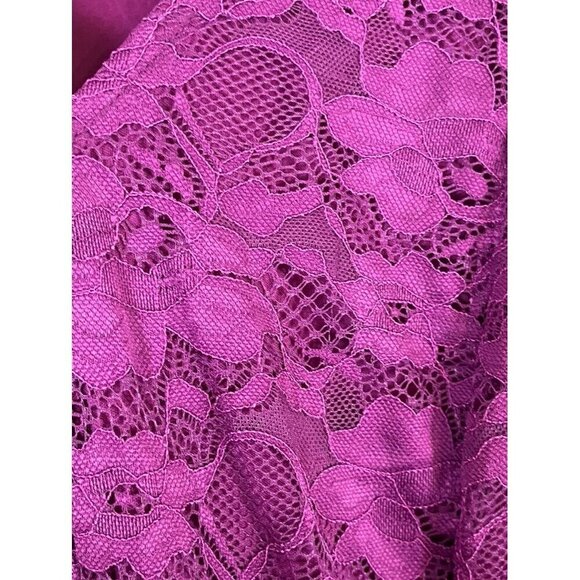 Torrid Floral Babydoll Top 2X Purple Lace Feminine Workwear Boho Western Chic - Picture 8 of 15